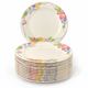Lot de 15 assiettes à décor floral pastel