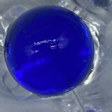 Daum France 🇫🇷 blue ball ashtray / pocket emptier