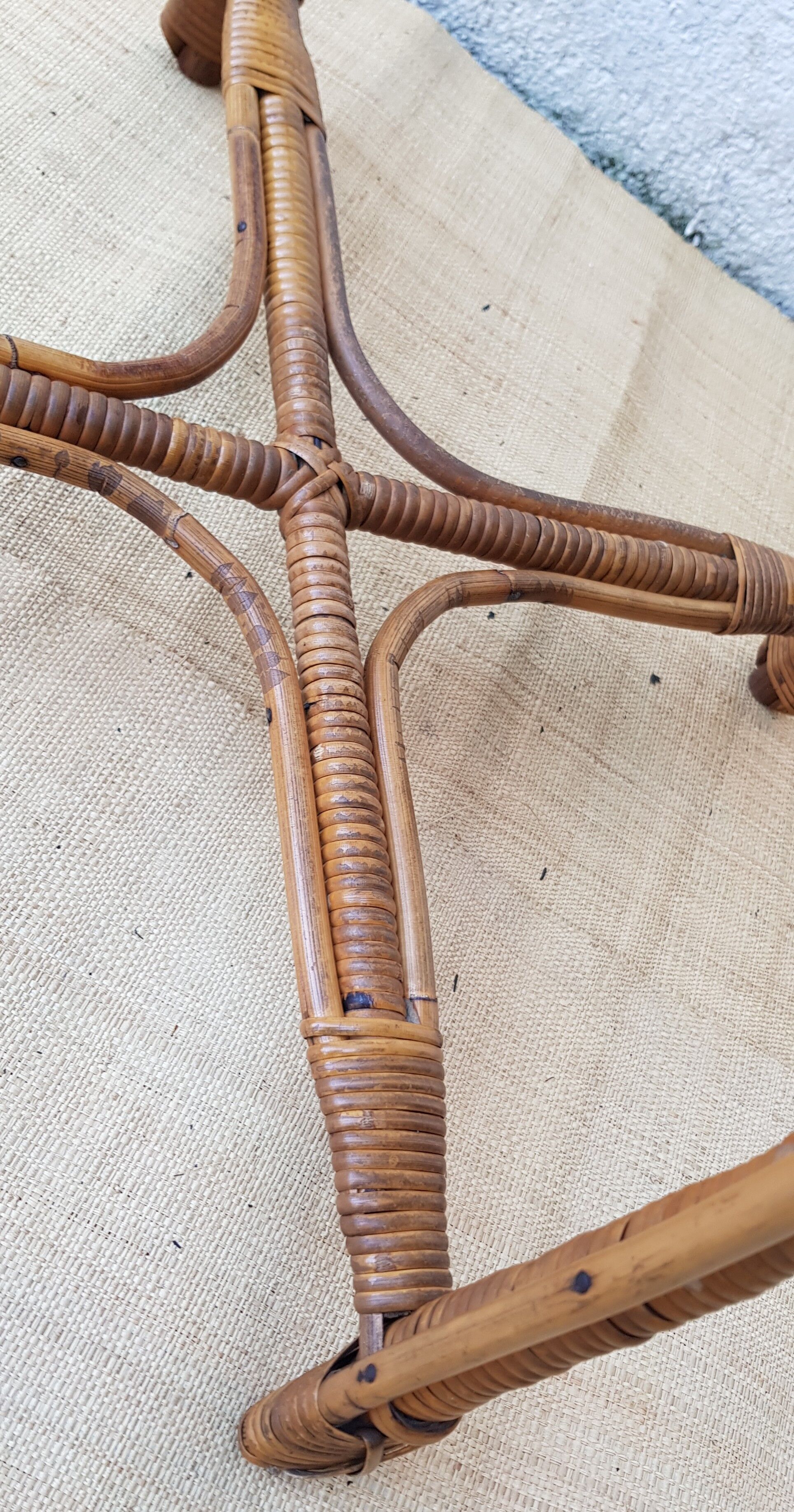 Rattan coffee table and canning