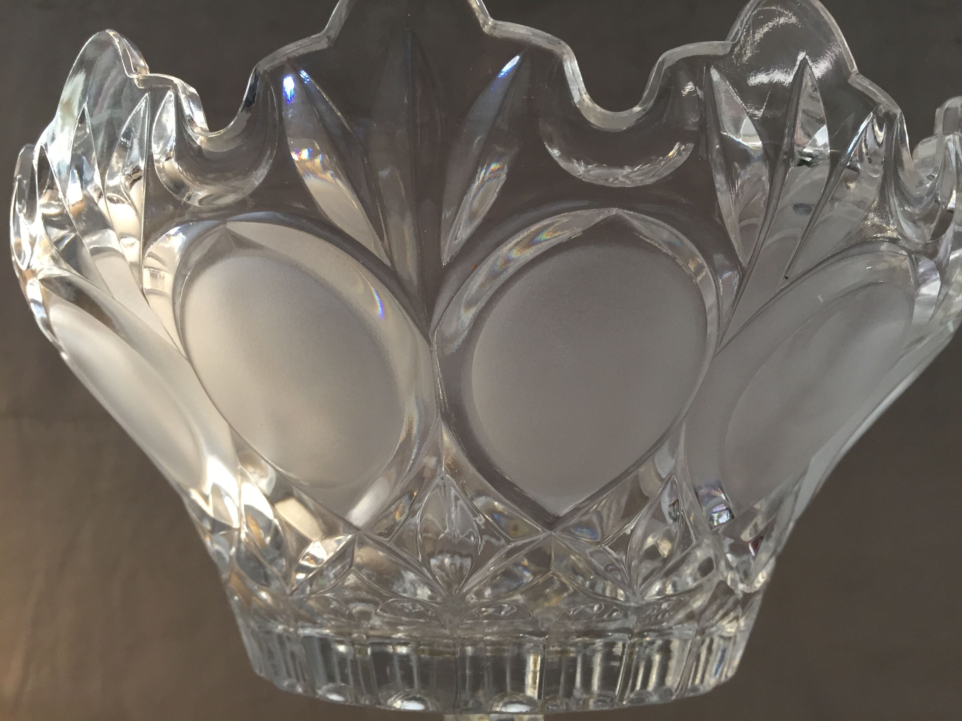 Cup on foot a fruit compotier glass crystal art deco