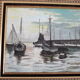 Marine painting oil painting on signed canvas