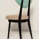 Beige and green mixed wool heart-shaped chair, mid-century, Europe, 1960s.