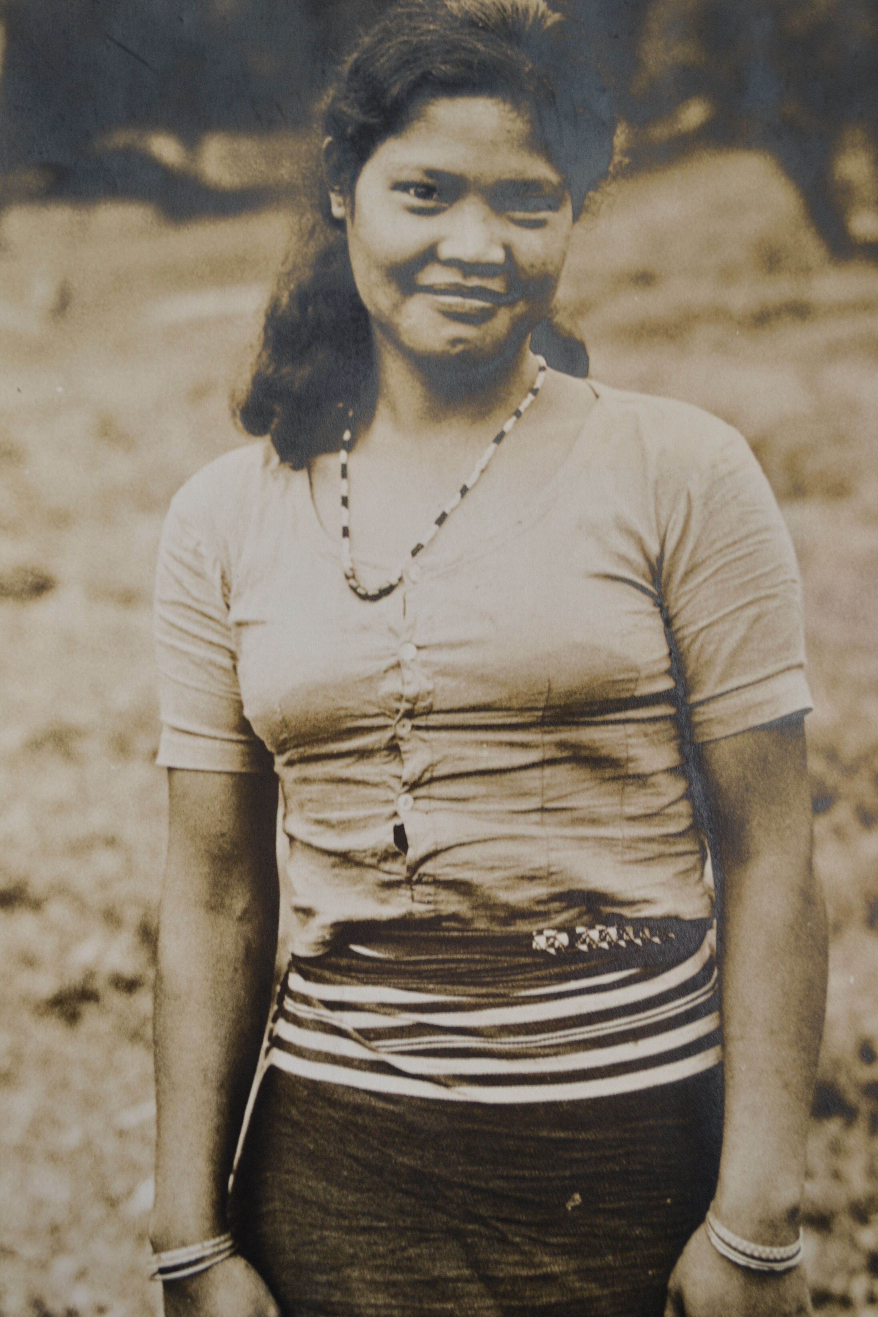 ANONYMOUS SILVER PHOTO SEPIA WOMAN INDONESIA CIRCA 1970