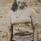 Photo argentique anonyme sepia femme indonesie vers 1970