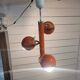 Lustre suspension vintage eyeball orange à 3 lumières des années 60