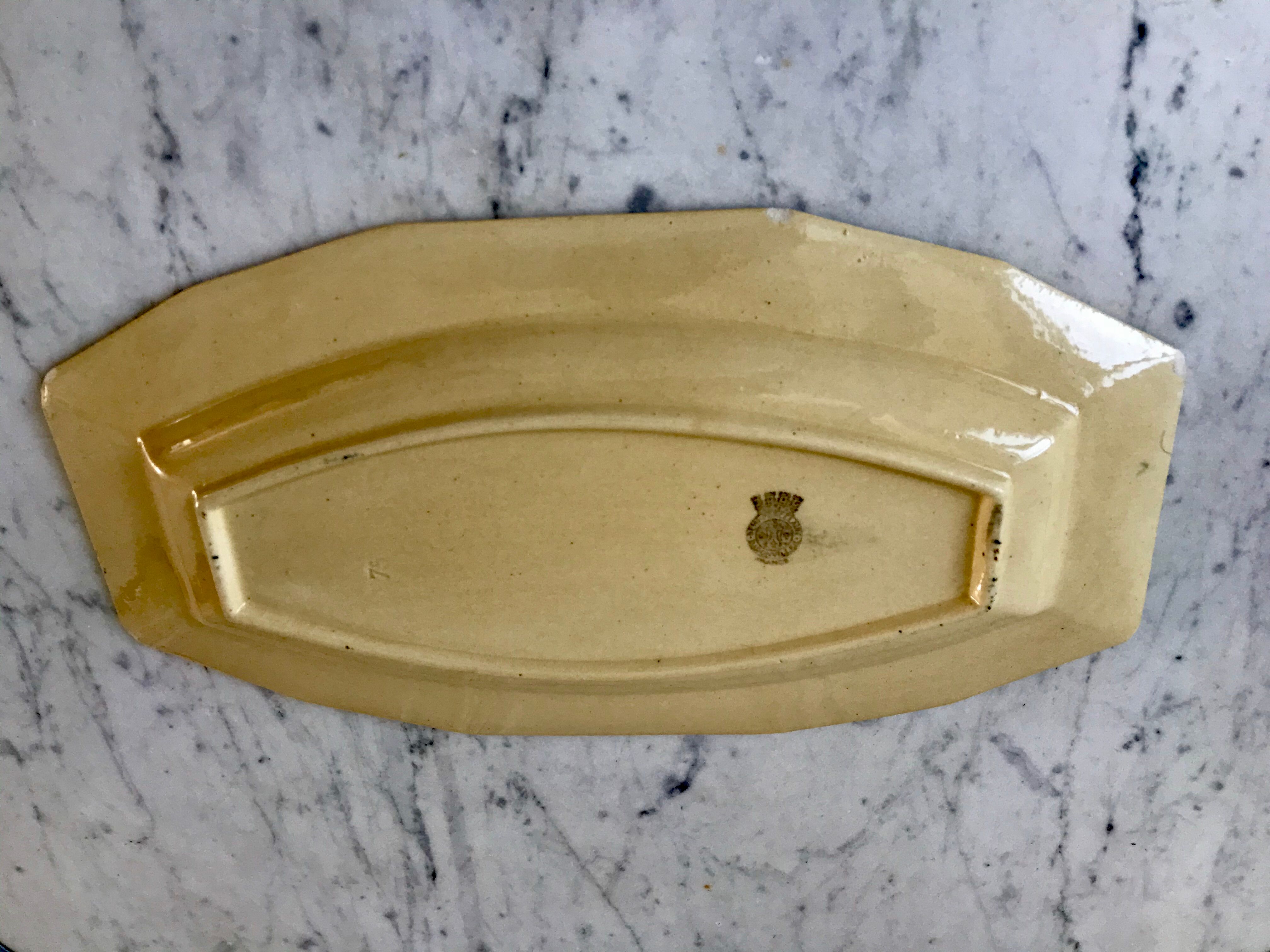 Ravier / small dish badonviller with blue flowers 50s