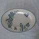 Plat ovale longwy old bird decor - faience flowers