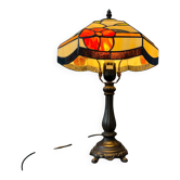 Lampe de table style Tiffany en vitrail, Art déco