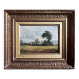 Painting hsp james emery (1819-1899) countryside england fudbury cornard