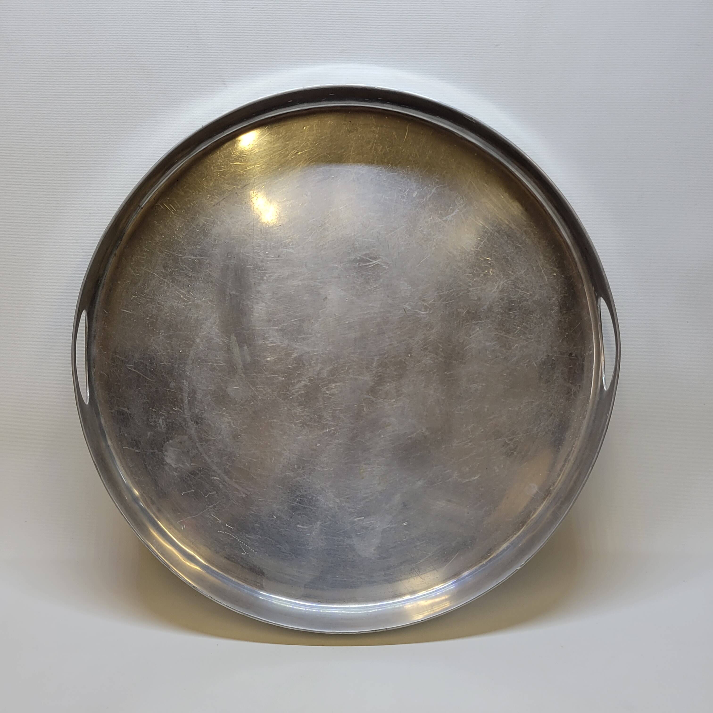 Large Vintage Aluminum Serving Tray