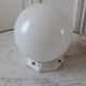 Table lamp ball in opaline and foot porcelain art deco