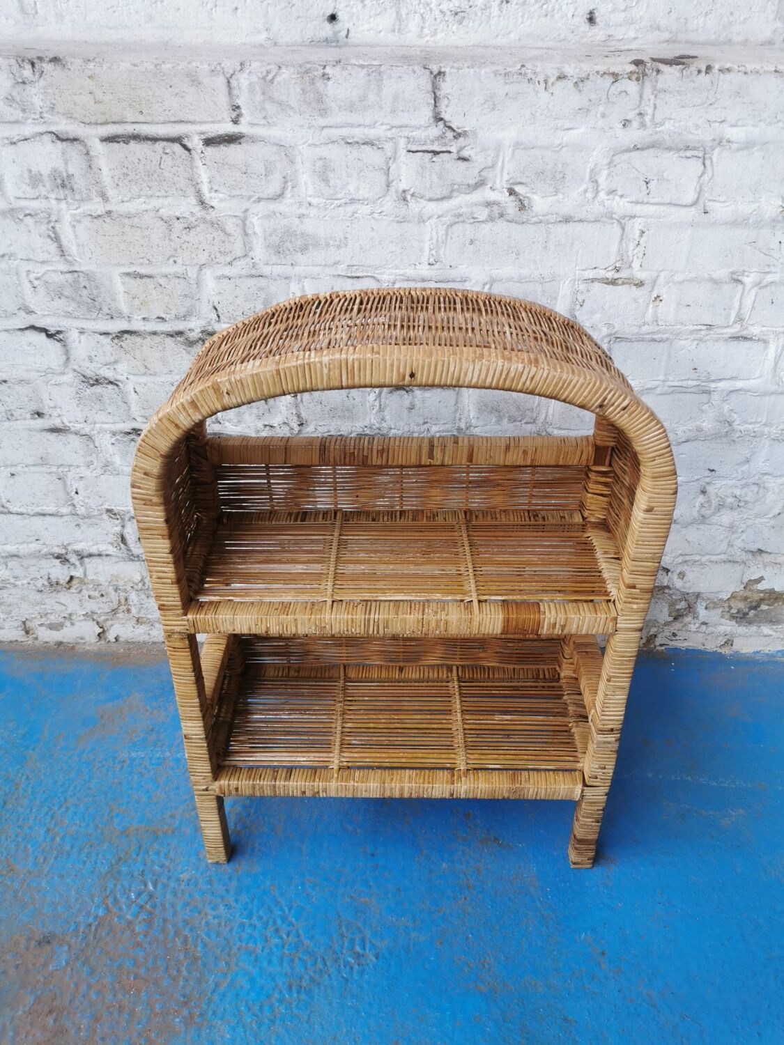 Vintage rattan shelf