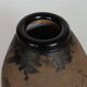 Ciboure stoneware vase, antique, signed Touton 1930, woman spinning in front of her farm.