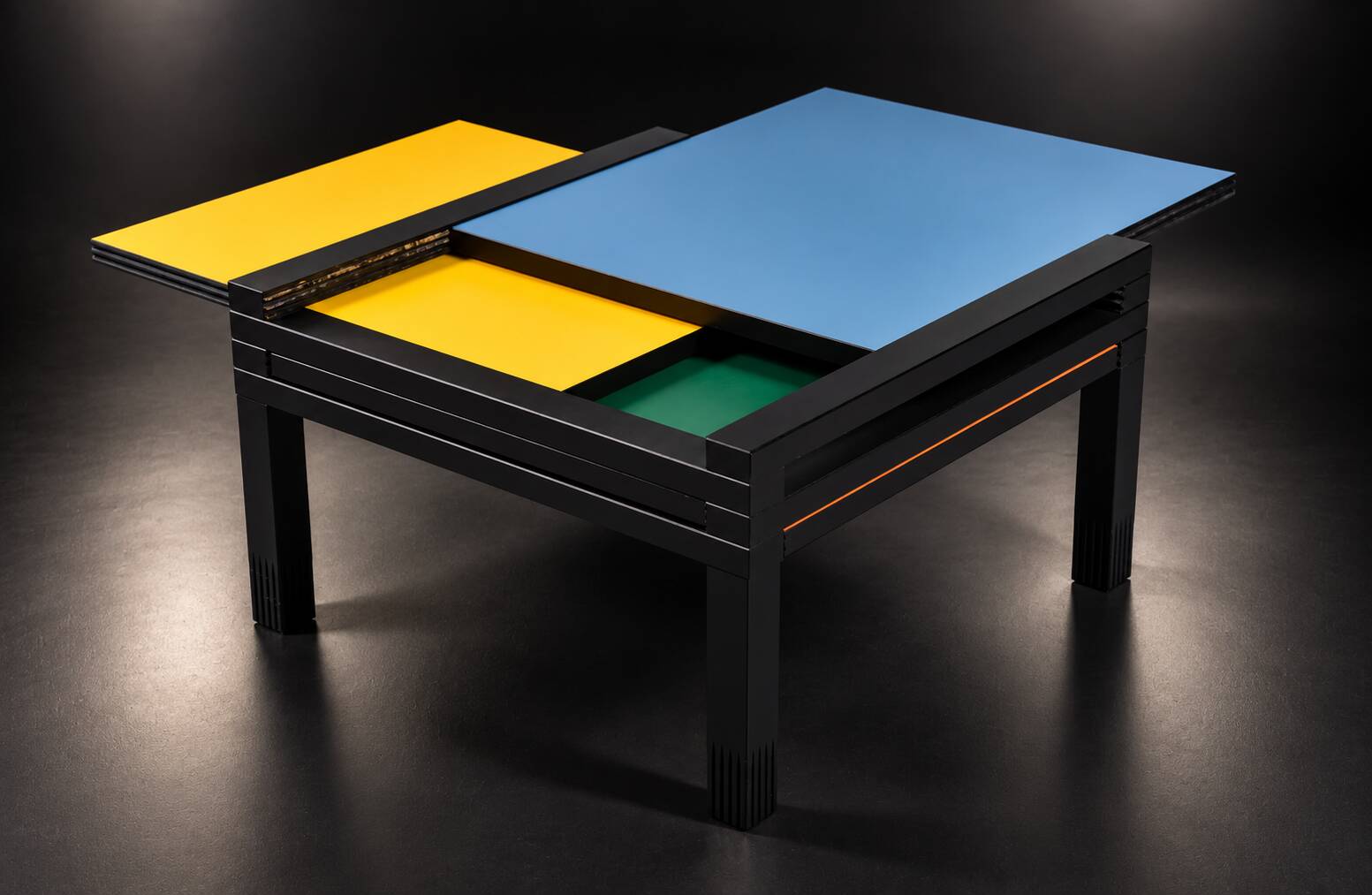 Table basse Bernard Vuarnesson modèle Hexa 1980
