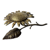 Cendrier en bronze en forme de tournesol, Espagne, années 1950