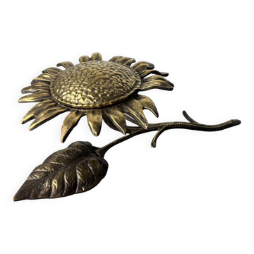 Bronze sunflower ashtray, Spain, 1950s