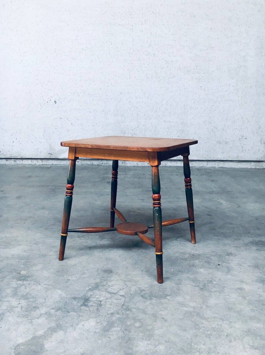 Amsterdam School Painted Side Table, Netherlands, 1920s