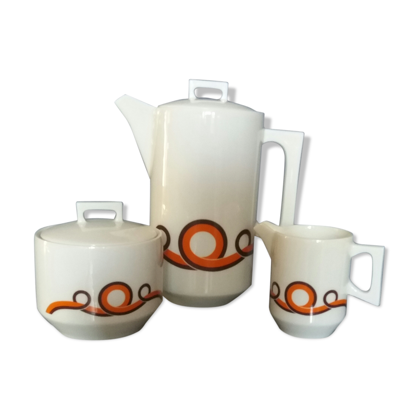 Sugar coffee maker and milk pot Massé Surget