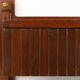 Mid-century Wall-mounted console in wood with brass details, Italy 1960s