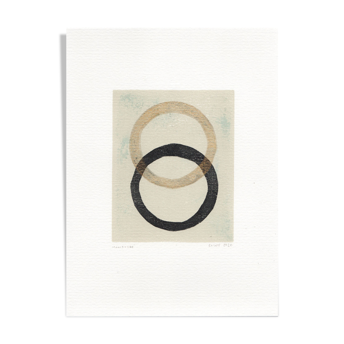 Monotype on paper original dated and signed without the frame