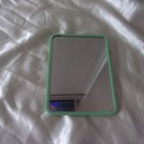 Green barber mirror 14x19cm