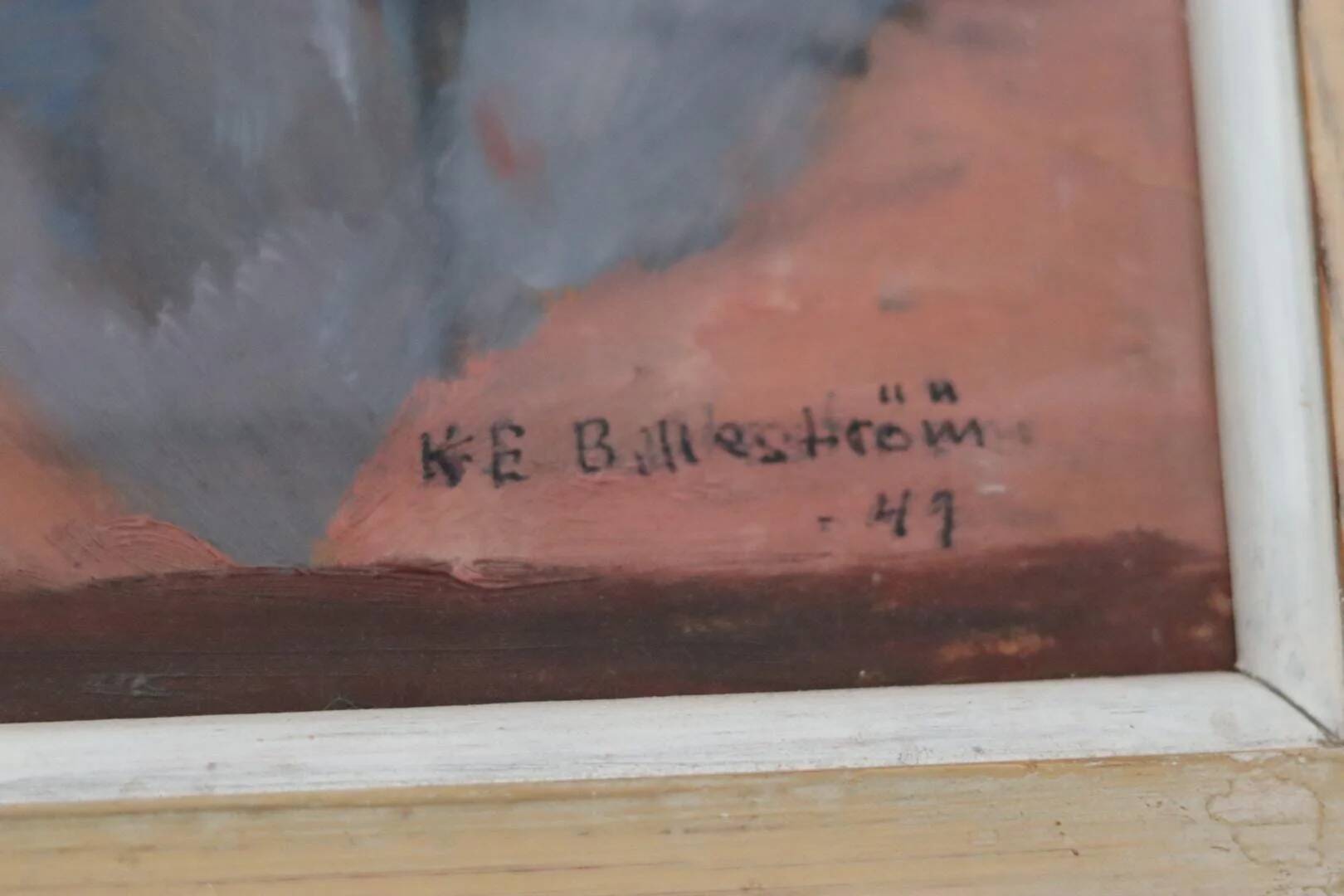 Original Swedish Oil on Panel – “Muted Scene” by Karl Erik Billeström