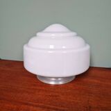 Plafonnier Art Déco en opaline blanche, années 1920-30