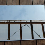 Old rectangular bevelled mirror 54 x 39 cm