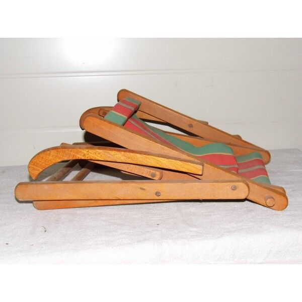 Child folding armchair in vintage wood