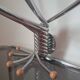 Modern Italian wall coat rack with lock, in chrome steel and b