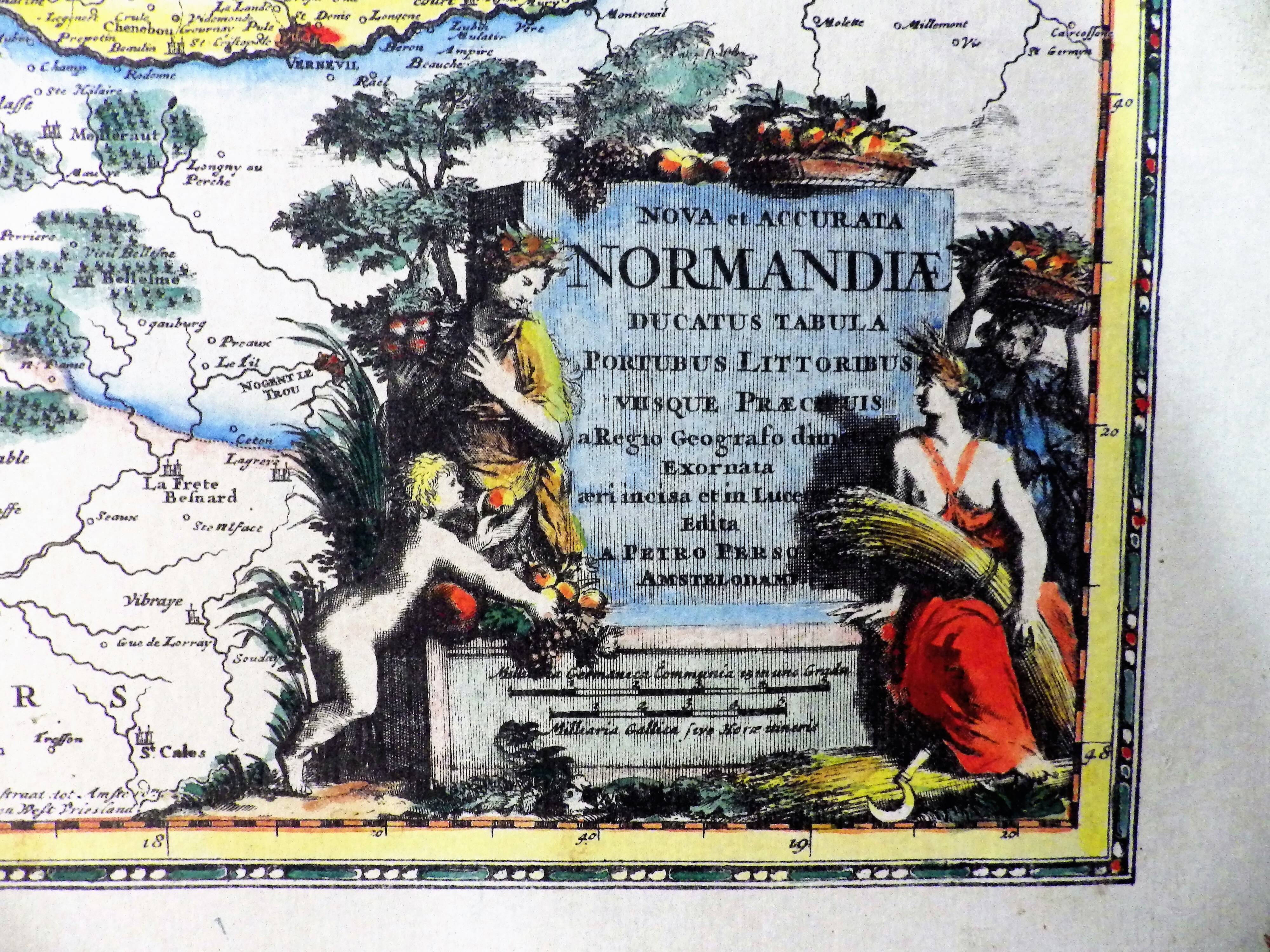 Old map of the Duchy of Normandy Petro Persoy
