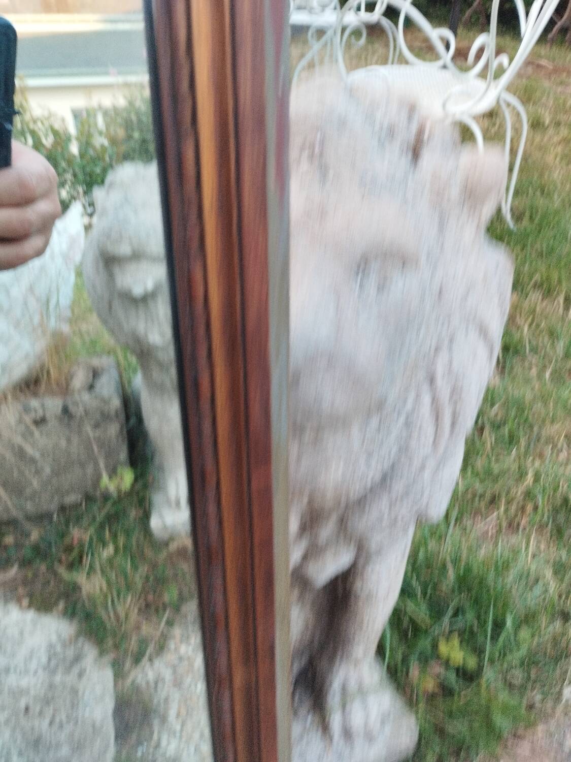 Antique Louis XVI style gilded wood mirror