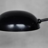 Vintage Bauhaus German Minimalist Black Metal Desk Lamp from Gebrüder Cosack Gecos, 1940s