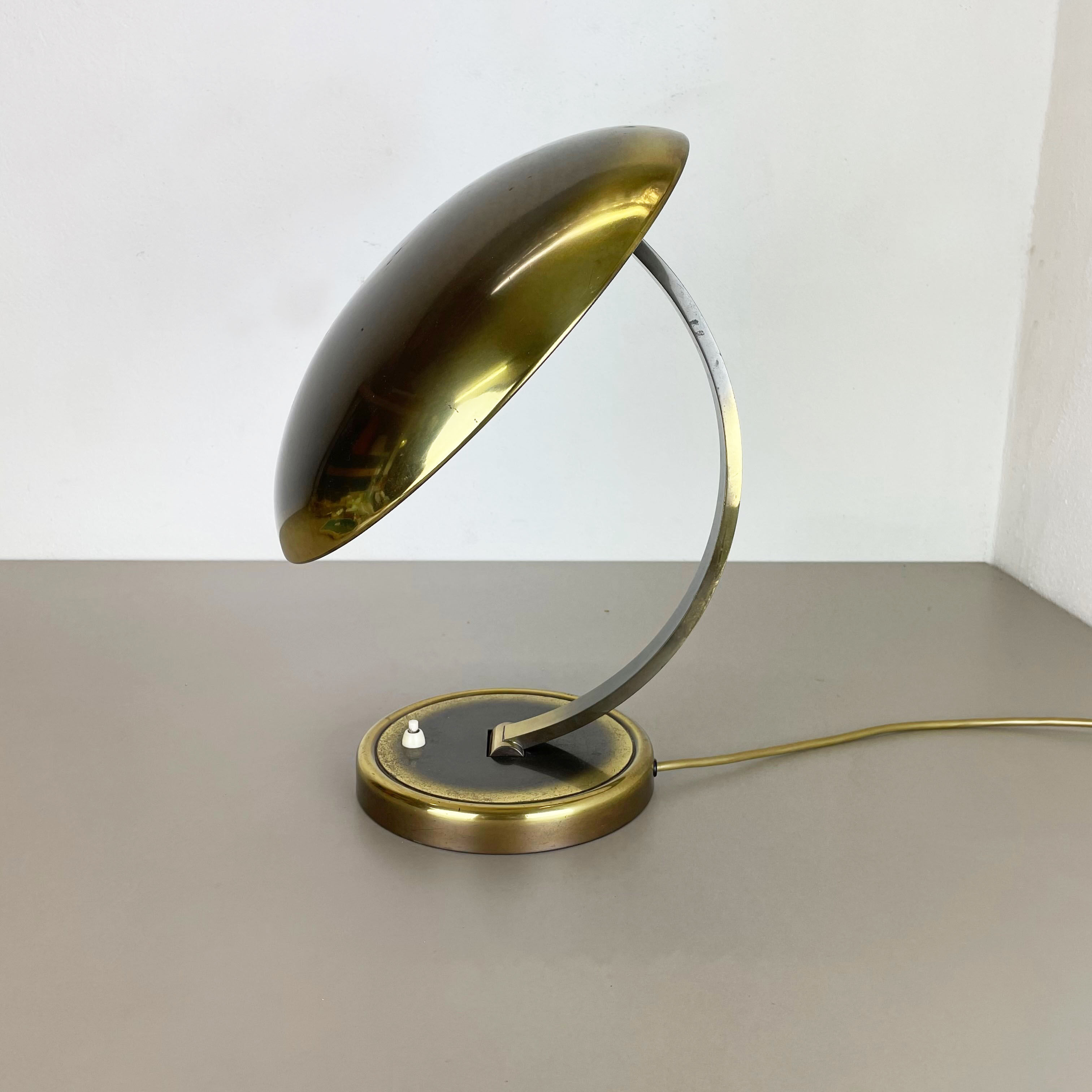 German Brass Kaiser Idell 6751 Bauhaus Desk Light Christian Dell, Germany, 1950s