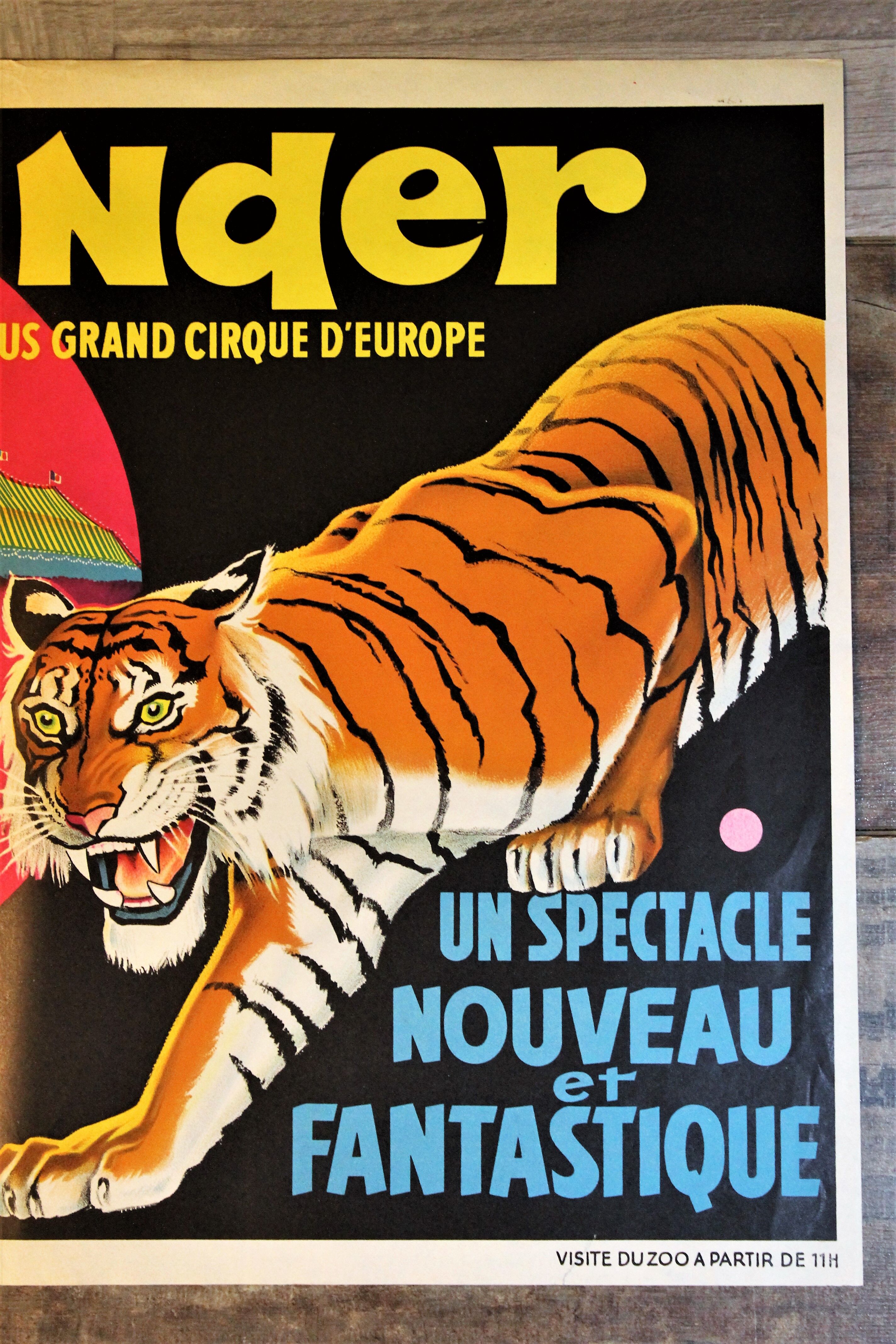 Affiche cirque Pinder 1960s
