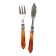 Cutlery Chabanna. Stainless steel and iridescent handle; 24 dessert place settings.