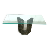 Console en marbre noir par Cattelan Italie, 1980