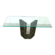 Vintage black marble console table by Cattelan Italy, 1980s