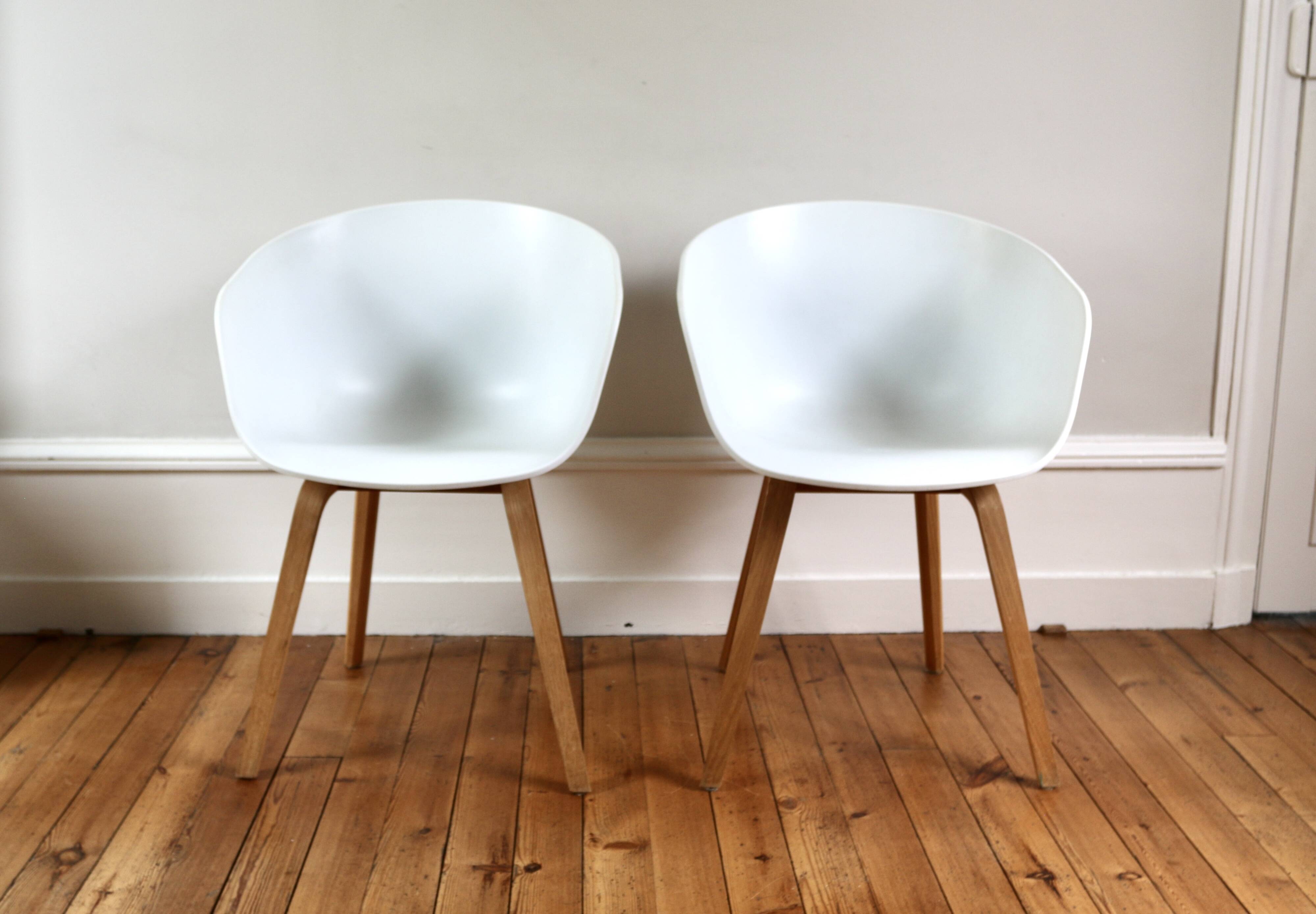 4 fauteuil scandinave Hay "about a chair" blanc