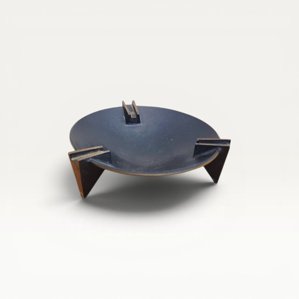 Modernist bronze ashtray by Jacques Lauterbach 1970