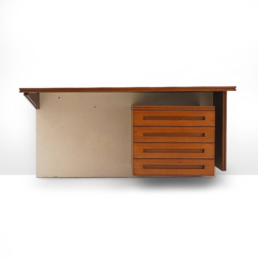 Wall-mounted desk with drawers, 1960s