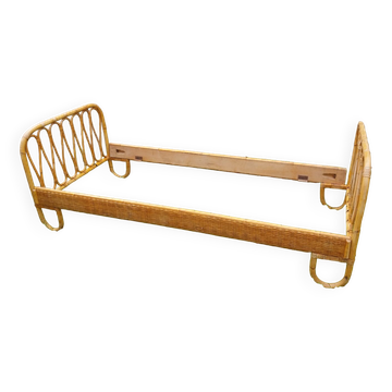 Rattan children's bed