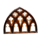 Antique oak impost with religious motifs