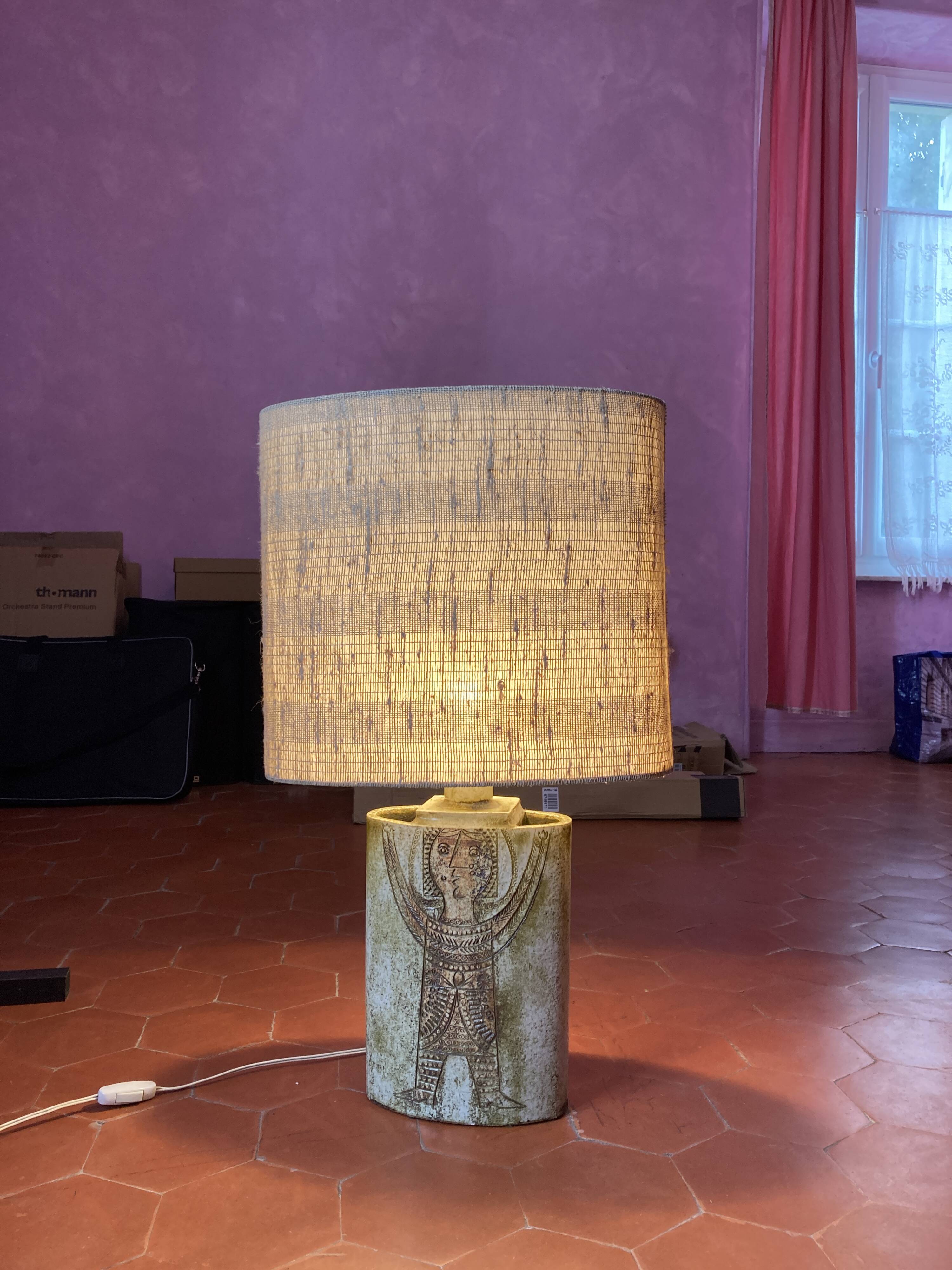 Vintage Roger Capron and Jean Derval ceramic lamp