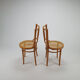 Set of 2 Romanian Cane and Birch Bentwood Chairs, 1960s