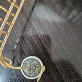 Table basse d'appoint vintage a roulettes porte vinyles 45t