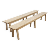 Two oak farm benches