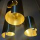 Lustre/suspension space age vintage 1970 alu brosse doree