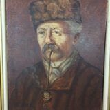 Portrait old man with pipe