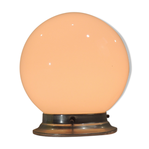 Plafonnier globe opaline vintage